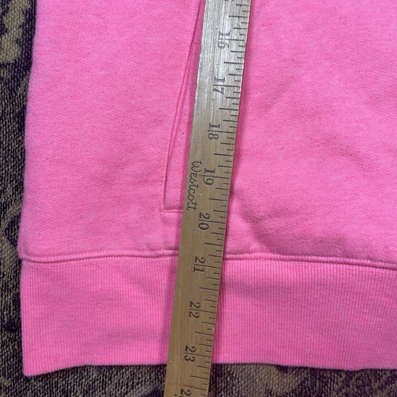 PINK Victorias Secret Light Pink Terrycloth 1/4 Zip Sweater Womens Size Medium - Picture 6 of 9